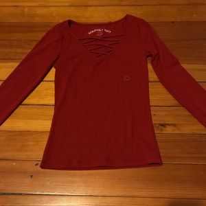 Long sleeve form fitted top